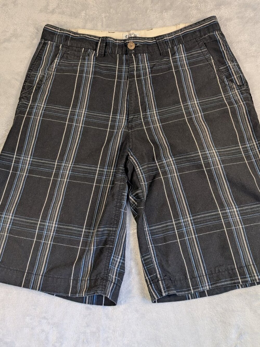 One Tough Brand OTB Men's Size 36 Plaid Skater Shorts Y2K Street Wear Hipster